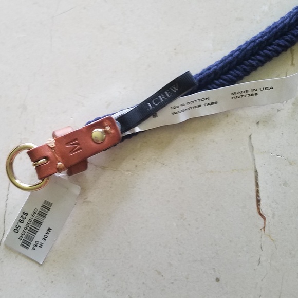 J Crew Braided Cotton & Leather Belt Orig $29.50 - Picture 5 of 5